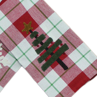 2 in 1 Christmas Buffalo Check Tree, Snowflake Towel Set of two ET220020 - The Fox Decor